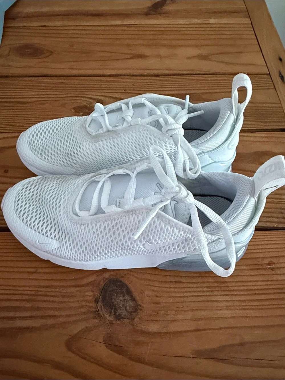 Nike Kids White Mesh Sneaker - Breathable Lace-Up